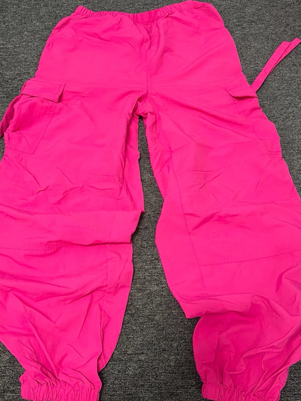 H&M Bright Hot Pink Cargo Jogger Pants